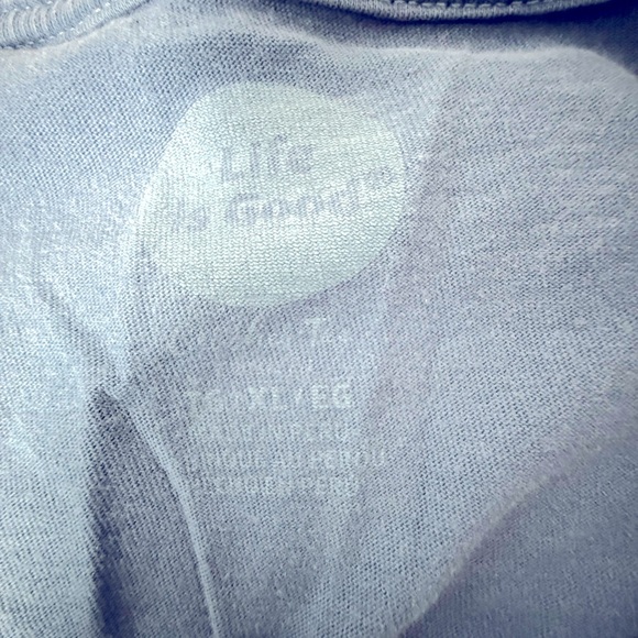 Life is Good Crusher Tee V-Neck Long Sleeve Camping Tee "Simplify" *Flaw* - Picture 6 of 6